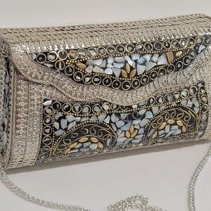 Elegant Silver and Gold Clutch